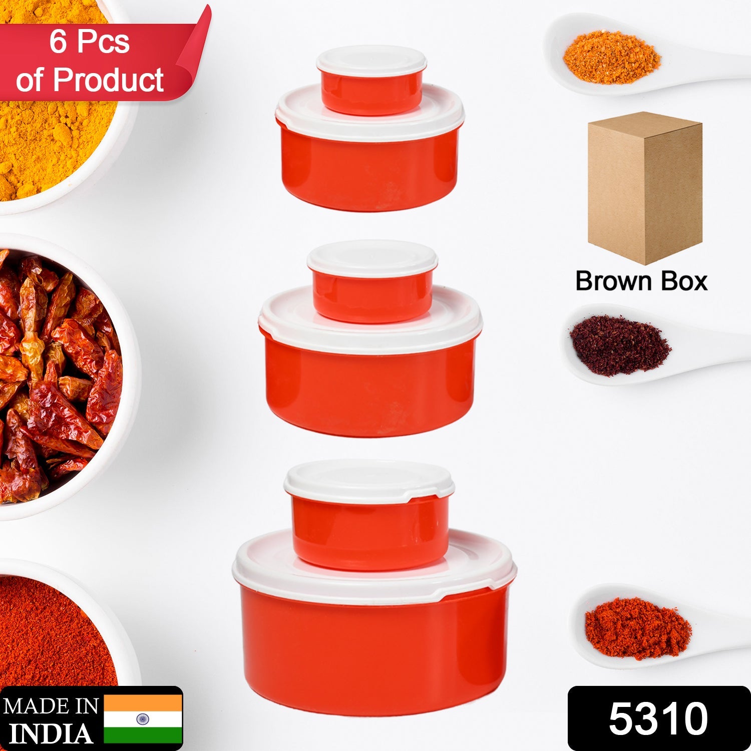 5310 Plastic Airtight Food Storage Round Container For Fridge with Lid For Meal, Food, Rice, Pasta, Pulses, Cereals, Fruits and Vegetables Microwave Safe Round Storage Box Container 6pcs DeoDap 5310 Plastic Airtight Food Storage Round Container For Fridge with Lid For Meal, Food, Rice, Pasta, Pulses, Cereals, Fruits and Vegetables Microwave Safe Round Storage Box Container 6pcs DeoDap